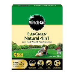Miracle-Gro Natural 4-in-1 Lawn Food, Weed And Moss Prevention 85m2