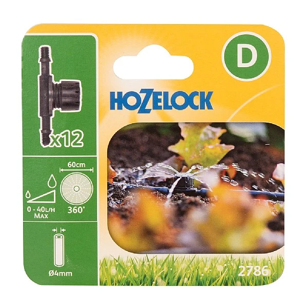 Hozelock In Line 360 Degree 4mm Adjustable Sprinkler (12 Pack) 1 Hozelock In Line 360 Degree 4mm Adjustable Sprinkler (12 Pack)