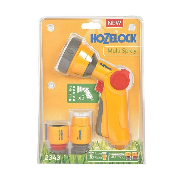 Hozelock Multi-Spray Gun Soft Touch & Fittings Set 1 Hozelock Multi-Spray Gun Soft Touch & Fittings Set