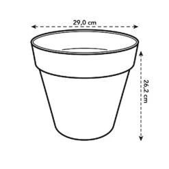 Elho Loft Urban Round Planter 30cm Warm Grey -Garden Care Store 933161 4