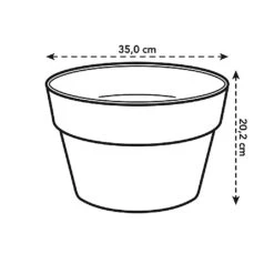 Elho Loft Urban Bowl 35cm Anthricite -Garden Care Store 933182 4